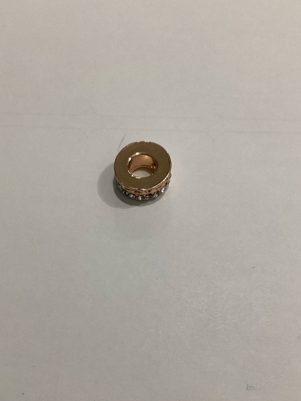 Gold PavΓ© Rondelle Charmβ Bead